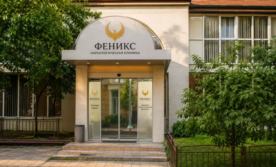 Вход в наркологическую клинику «Феникс» в Павлове